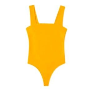 Abercrombie Double Layered Seamless Fabric Squareneck Bodysuit